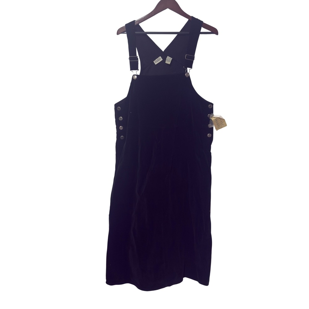 Classic Elements Black Cotton Pinafore Dress –‎ Women's L (14–16) | NWT Jumper